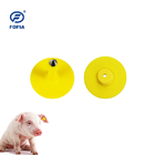 960MHz cultiva pedazos amarillos del color 96 de la frecuencia ultraelevada de oído del ganado electrónico de las etiquetas