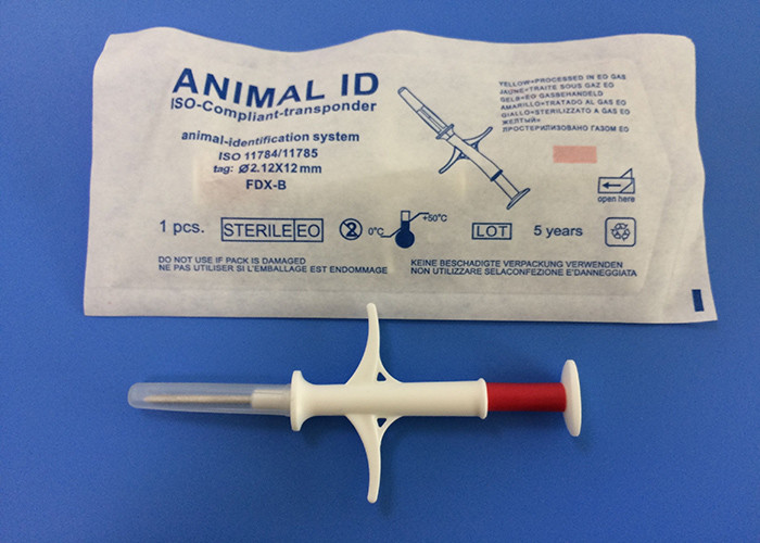 microchip implantable del perseguidor del animal doméstico 134.2Khz con la jeringuilla