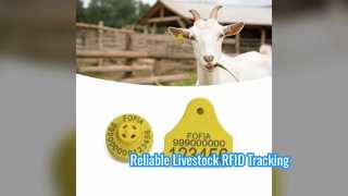 Crotales RFID para orejas de animales con certificación ICAR para seguimiento de ganado