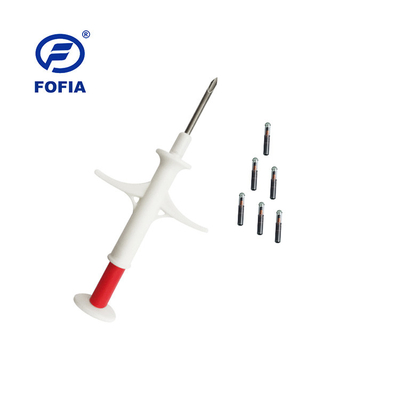 Certificado ICAR 2.12 * 11.5mm RFID microchips con vidrio biológico animal EM4305 Cerradura roja