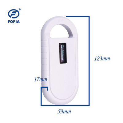 24/7 OLED Animal ID Microchip Scanner Reader 134.2KHz con lenguaje de operación en inglés
