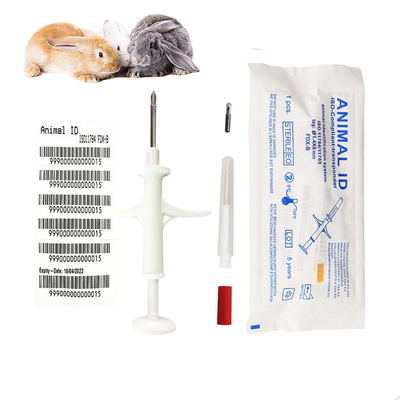 Etiqueta de microchip FDX B para perros en bolsa esterilizada con 4 pegatinas de código de barras