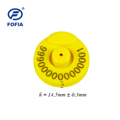 FOFIA RFID etiqueta de oído electrónico etiquetas de seguimiento de animales con termómetro para ganado ovino