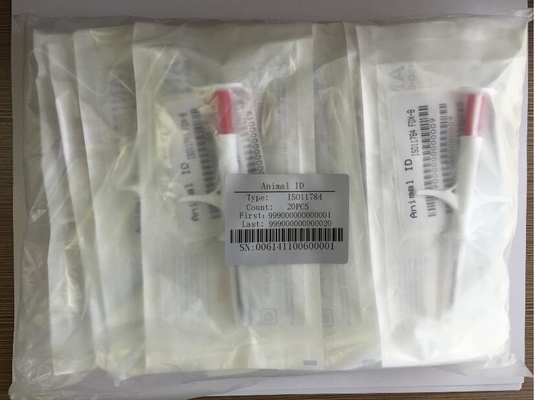Microchip desechable para identificación animal RFID estándar ISO11784/5 FDX-B con seguridad de datos única