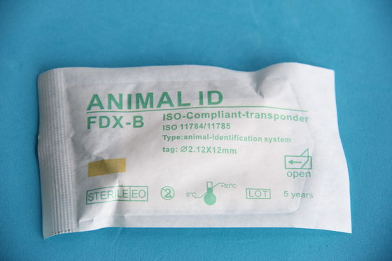 Certificado ICAR ISO11784/5 FDX-B 134.2KHz Transponder Microchip para identificación de animales y seguimiento RFID