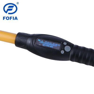 Lector de etiquetas RFID de ganado profesional de larga distancia PT280 con almacenamiento de datos de pantalla OLED para lectura de chips de identificación