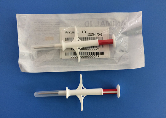 ICAR aprobó el microchip animal de la identificación con los transpondores inyectables de la etiqueta de cristal disponible de las jeringuillas 1.4*8m m