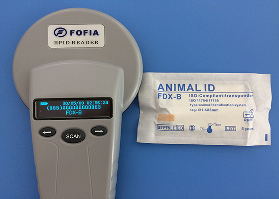 microchip del transpondor de 1.4*8m m ISO, microprocesador portátil de la identificación del animal doméstico para el perro/el gato