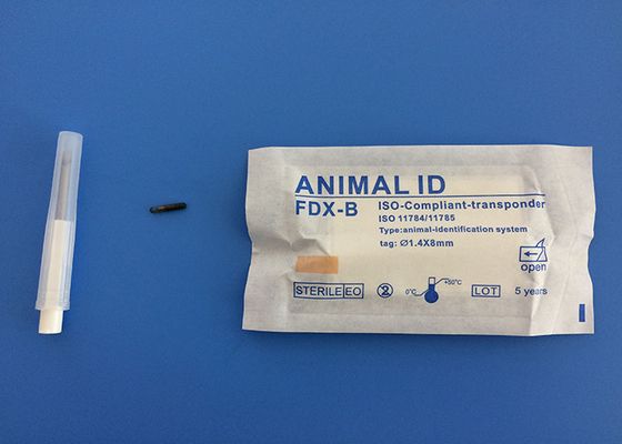 Dígitos animales para la etiqueta de cristal, color azul del microchip 15 del transpondor de IP67 ISO