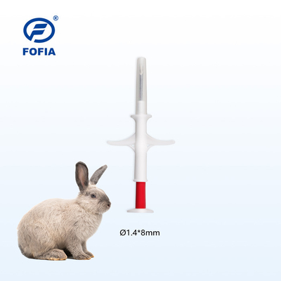 134,2 kilociclos del RFID de la identificación del microchip 6 de las Pegamento-etiquetas engomadas de peso leído los 5-10cm animal de la gama 6.86g