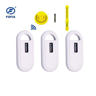 Escáner de microchips de animales de color blanco OLED 24/7 con lector RFID incorporado