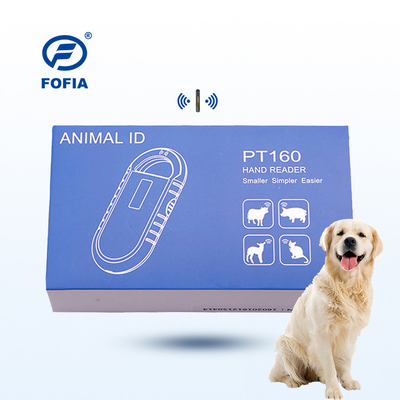 Lector de identificación de animales con batería de litio con chip de almacenamiento de datos para mascotas ID64 escáner de microchip universal
