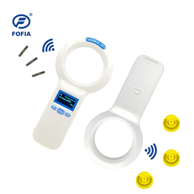 Escáner de chips de animales con botón OLED 128 * 64 con 3 botones universal para mascotas