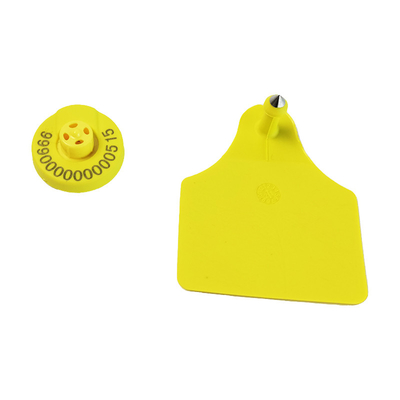 Etiqueta de oreja RFID de color y frecuencia personalizable para vacas con peso de 2 g y altura de 22,5 mm