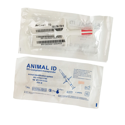 Etiqueta de microchip implantable para el seguimiento de animales EO universal esterilizado 15 números
