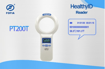 PT280T Escáner de microchips para animales para microchips ISO11784/5 y el chip de temperatura FOFIA HT001