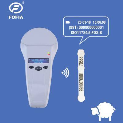 PT580 Escáner portátil de microchips para animales para leer etiquetas ISO11784 FDX-B ID64 y HDX