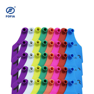 Etiqueta auricular RFID con diseño visual, soporte para impresión láser, 134.2 Khz, amarillo u otros, garantía de alta satisfacción del cliente