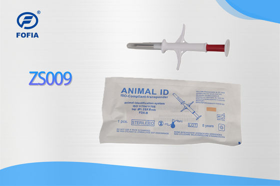 Fofia 2026 Venta caliente RFID 134.2kHz Microchip de identificación de animales Tipo de etiqueta de oído integrado ZS009 a prueba de agua para inyección de mascotas de ganado