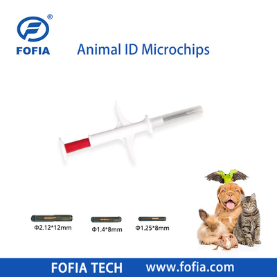 134.2kHz ICAR EM4305 Implante RFID 1.25x7 1.4x8 2.12x12mm GlassTag Microchips Perro Caballo oveja Microchip Identificación de animales Microchip para animales