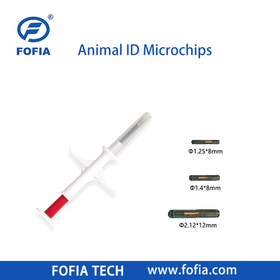 Microchip implantable en caballos 134.2khz Rfid Chip animal Pet Id Microchips inyectables para animales con jeringa