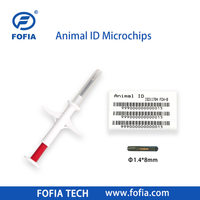 20 años de rendimiento RFID Chip Animal Pet Id Microchips inyectables para animales con jeringa