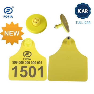 Etiquetas de oído de bovino a prueba de manipulación de plástico TPU certificado FULL ICAR 134.2khz Etiquetas de oído RFID