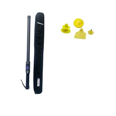 Lector de etiquetas RFID de ganado profesional de larga distancia PT290 con almacenamiento de datos de pantalla OLED para lectura de chip de identificación UHF / LF