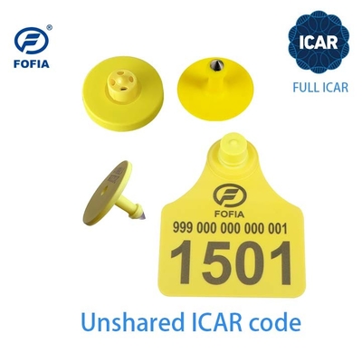 Full ICAR 125KHZ/134.2KHZ RFID etiquetas de oído de animales RFID electrónica de baja frecuencia para el seguimiento de animales