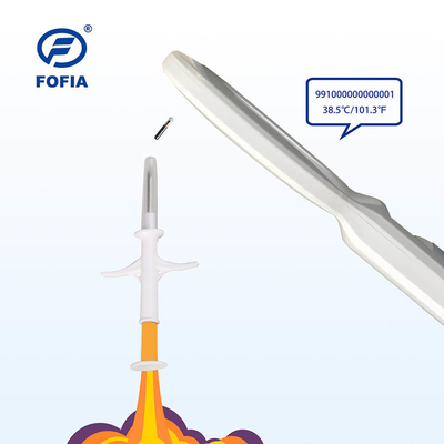 ISO 11784/85 Chip de temperatura animal con jeringa   Fofia HT003 Etiqueta de salud inteligente