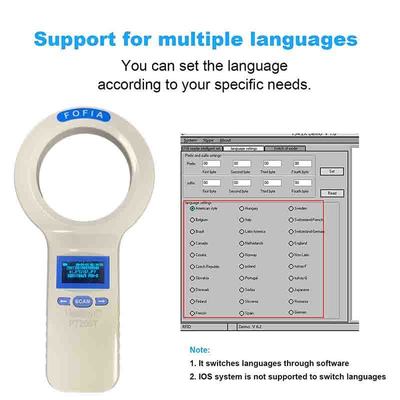 Escáner de microchip RFID alimentado por batería de litio recargable que simplifica los procesos de identificación
