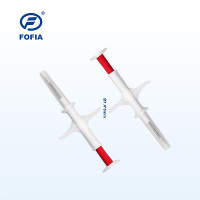 Microchip de identificación animal RFID FDX-B de alta precisión 2,12*12 mm/1,4*8 mm