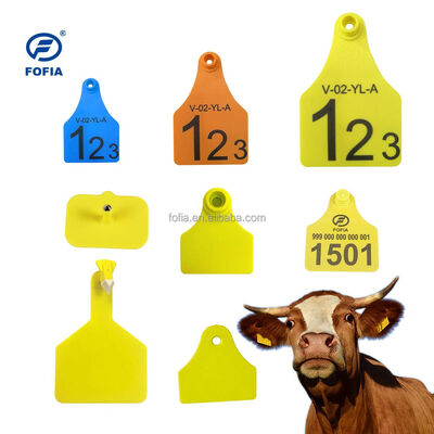 0.01 Etiquetas de identificación de animales para cerdos, ganado, cabras Etiquetas de oreja de plástico hechas de material Tpu Vacas y ovejas