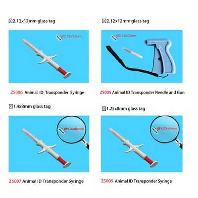 Material de inyección de PP Nano Chip Perros mascotas Gato 125mm RFID Etiqueta de vidrio 7mm 1342KHz ISO117845 FDXB Microchip con estándar IP67