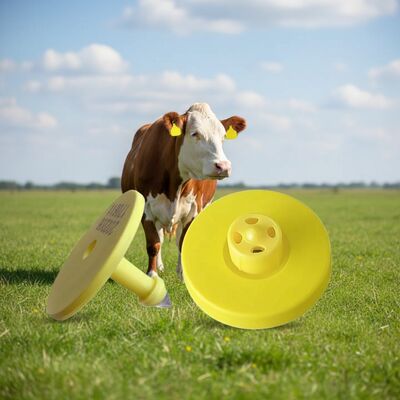 134.2kHz ISO11784/5 FDX-B Etiqueta Electrónica para Oreja con Tensión de 350N para Identificación y Seguimiento de Ganado