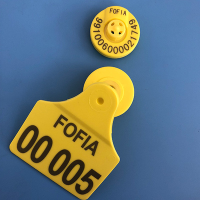 Etiquetas de oído electrónicas impermeables Rfid ISO11784 animal 50pcs