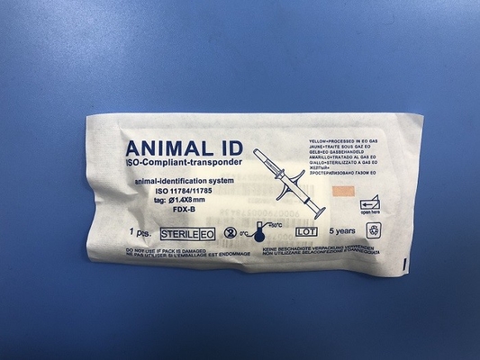 gestión electrónica de la identificación del animal doméstico de la etiqueta del microchip de 1.4m m * de 8m m LF con 10 años de garantía