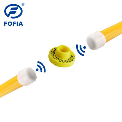 Etiqueta auditiva RFID certificada ICAR con material TPU y frecuencia de 134,2 kHz para la gestión de ovejas y cabras