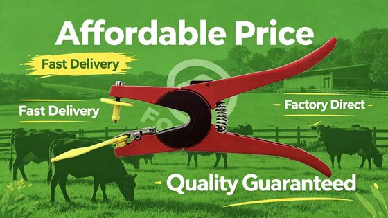 Aplicador de crotales duradero para identificación de diferentes animales, compatible con crotales electrónicos ET915, conveniente y para granja