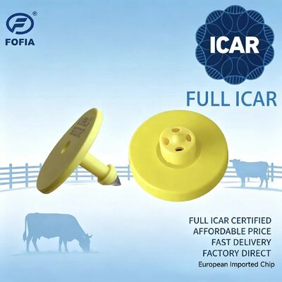 Etiquetas auditivas electrónicas duraderas con certificación ICAR completa para el manejo de ganado con tecnología FDX-B TPU que admite la identificación y el seguimiento