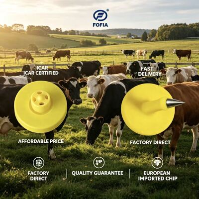 Crotales electrónicos RFID ISO11784 85 FDX B Cumple con la certificación ICAR TPU impermeable para la trazabilidad y gestión de animales