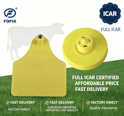 Etiquetas auditivas electrónicas de diseño TPU duradero certificado por ICAR para el seguimiento del ganado y sistemas integrales de gestión del ganado