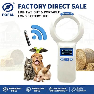 Escáner de microchip RFID alimentado por batería de litio recargable que simplifica los procesos de identificación