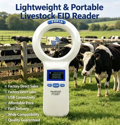 Escáner portátil de microchip RFID con batería de litio recargable para una rápida identificación de animales y seguimiento veterinario