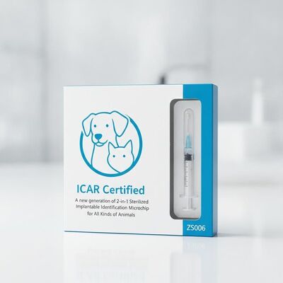 Certificado ICAR Una nueva generación de microchip de identificación implantable esterilizado 2-en-1 para todo tipo de animales ZS006