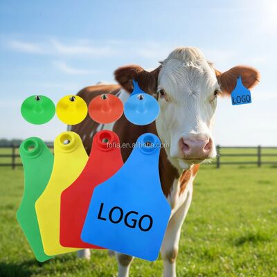 T904 Marca auditiva visual de ganado Marca TPU duradera para la cría y el sacrificio de animales