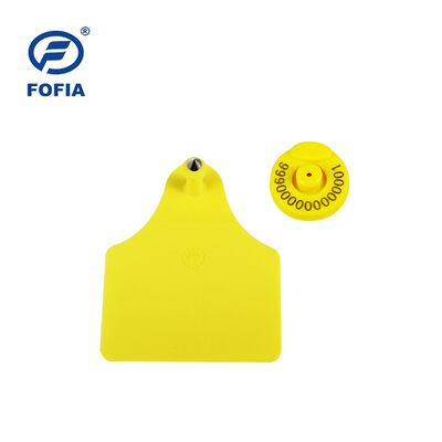 Crotal electrónico FOFIA RFID con plástico TPU y certificado ICAR completo para seguimiento de uso en granjas de ganado vacuno y ovino