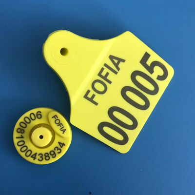 Crotal electrónico FOFIA RFID con plástico TPU y certificado ICAR completo para seguimiento de uso en granjas de ganado vacuno y ovino