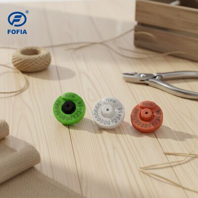 Etiqueta de oído electrónico FOFIA RFID con certificado ICAR completo para ganado modelo ET907 Material de plástico y TPU 30cm Tamaño Uso agrícola