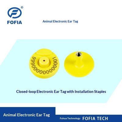 Nuevo Etiqueta electrónica de baja frecuencia FDX para oreja, etiqueta RFID para animales, identificación de ganado porcino, dúplex completo, boca abierta/cerrada,